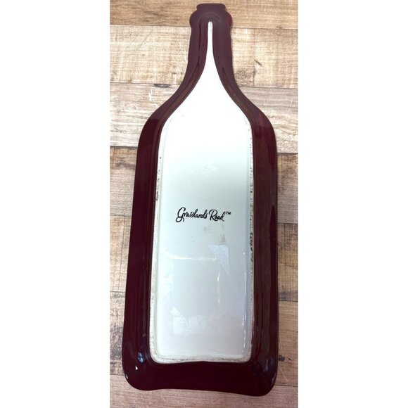 Vintage Wine & Cheese Ceramic Decorative Bottle Serving Platter 1874 Design - Picture 3 of 3